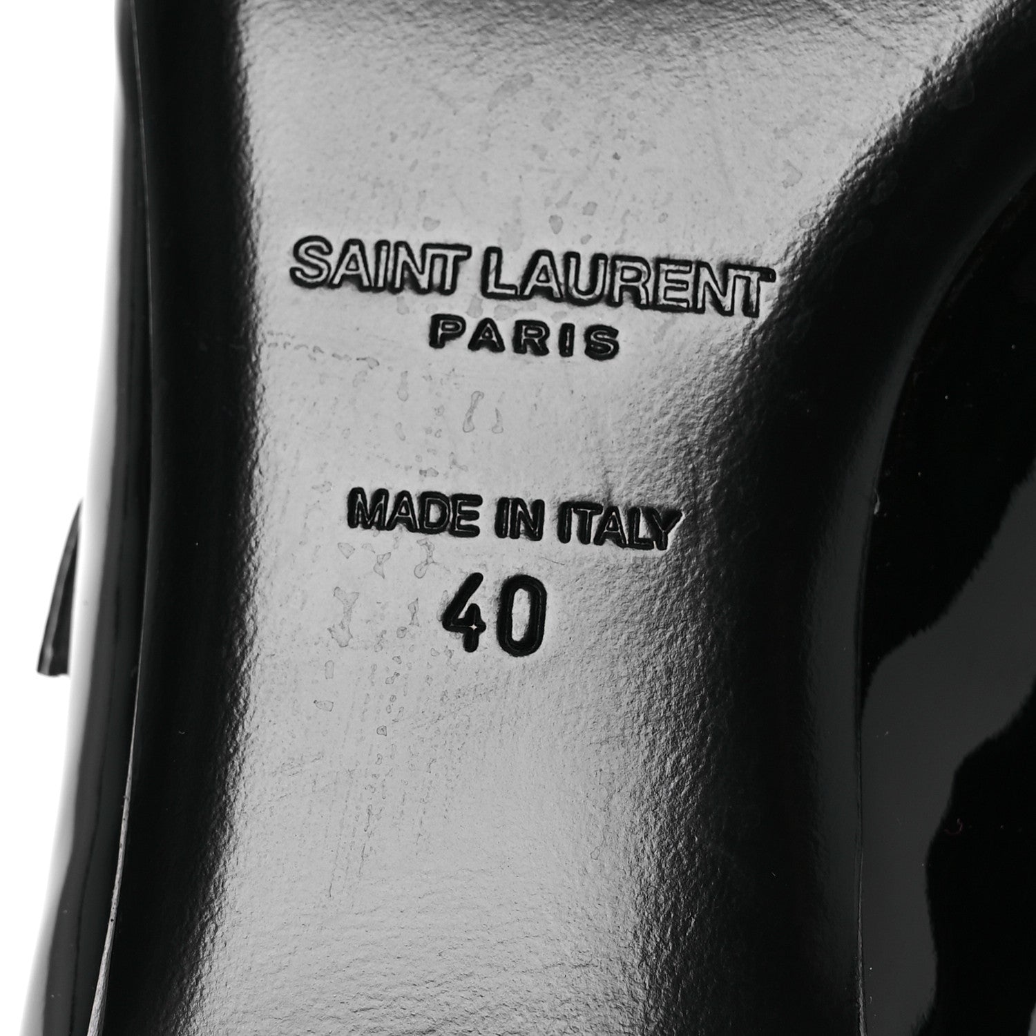 Saint Laurent Patent Calfskin Sixtine 20 Pumps 40 Black 8 of 12
