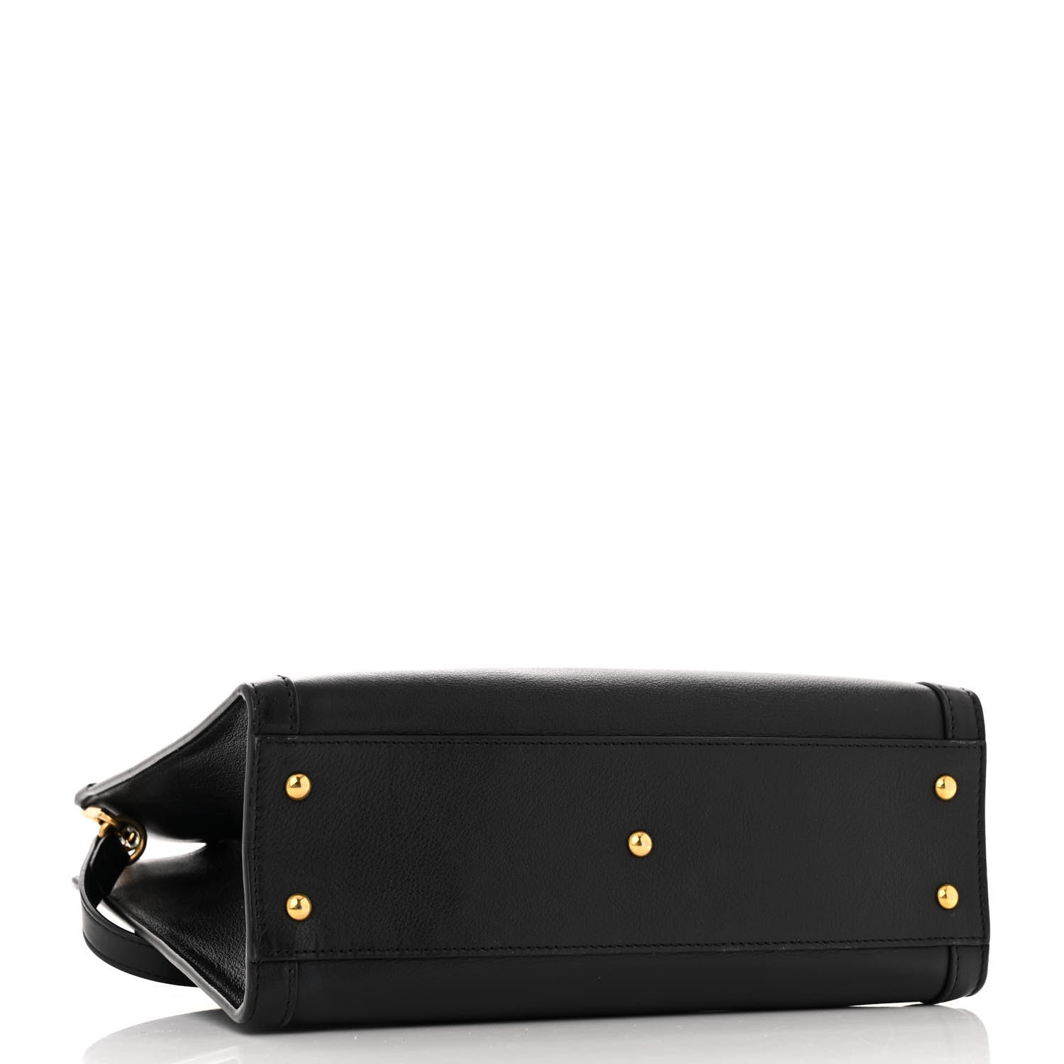 Gucci Calfskin Small Diana Tote Bag Black Yellow Fluo 4 of 14