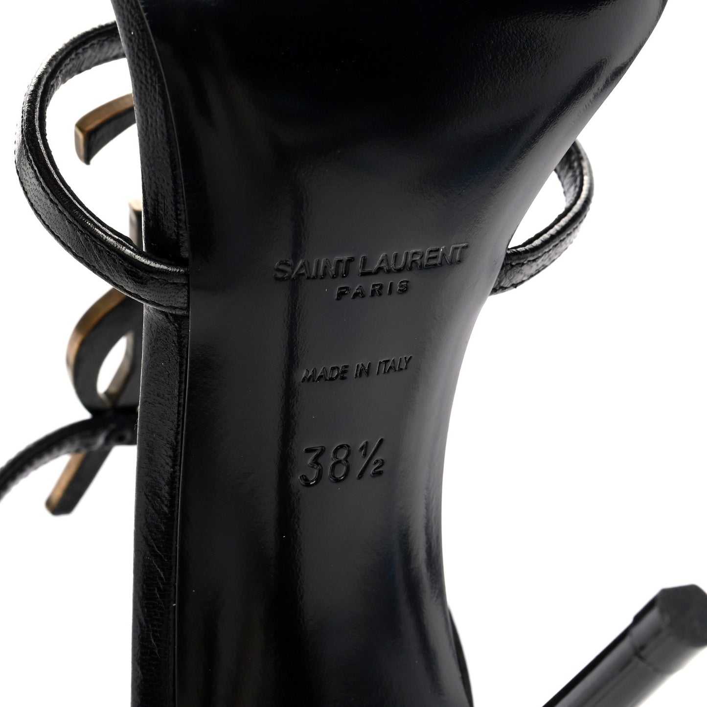 Calfskin Cassandra 100 Sandals 38.5 Black