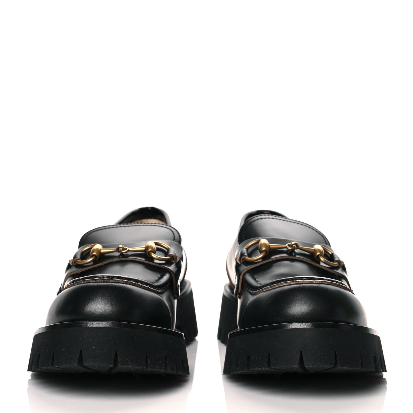 Cordovan Lux Womens Harald Horsebit 25mm Platform Loafers 40.5 Black