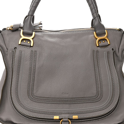 Chloe Calfskin Large Marcie Satchel Cashmere Grey 8 of 11