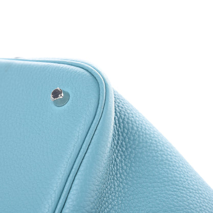 Hermes Taurillon Clemence Picotin Lock 26 GM Bleu Saint Cyr 12 of 12