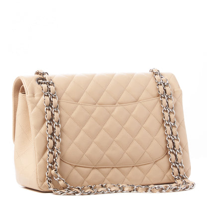 Chanel Caviar Quilted Jumbo Double Flap Beige Clair 3 of 11