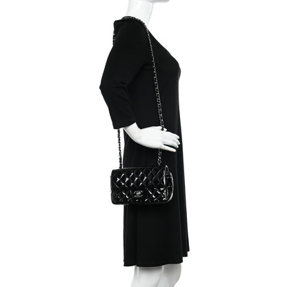 Chanel Patent Calfskin Quilted Mini Rectangular Flap Black 2 of 13
