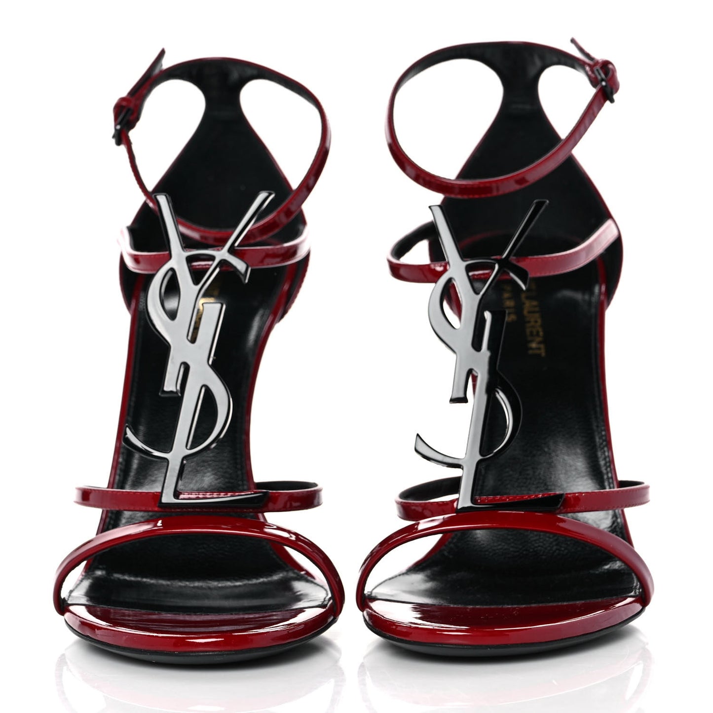 Patent Calfskin Cassandra 100 Sandals 40 Red Laquer