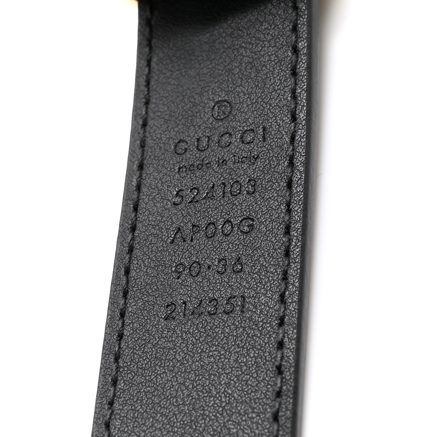 Gucci Moon Calfskin Torchon Double G 25mm Belt 90 36 Black 5 of 7