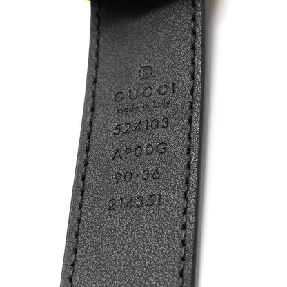 Gucci Moon Calfskin Torchon Double G 25mm Belt 90 36 Black 5 of 7