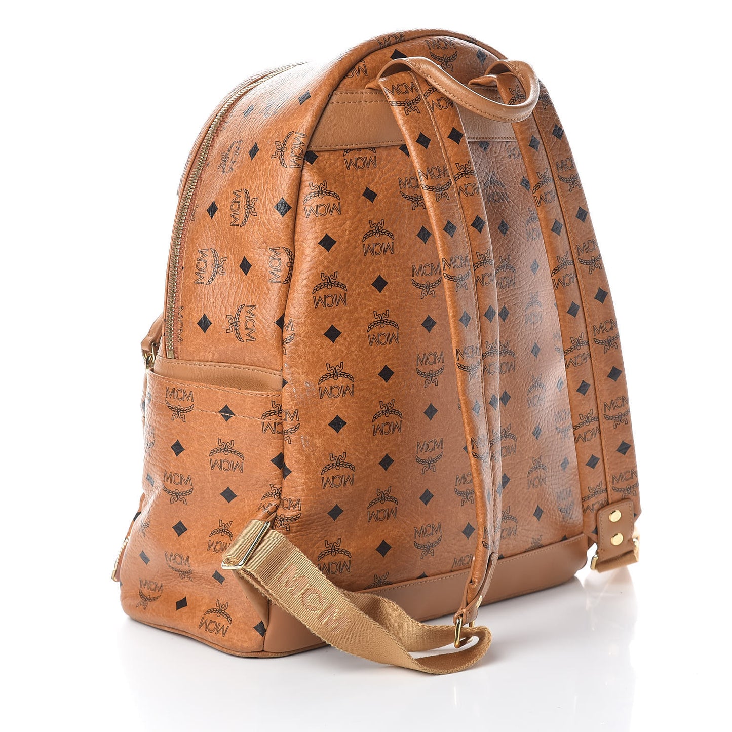 Visetos Studded Medium Dual Stark Backpack Cognac