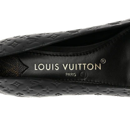Louis Vuitton Nappa Monogram Embossed Ballet Flats 38 Black 6 of 9