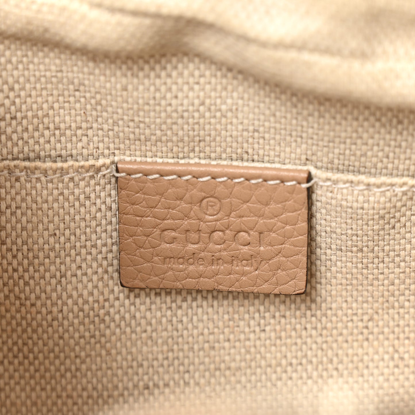Pebbled Calfskin Small Soho Disco Bag Camelia
