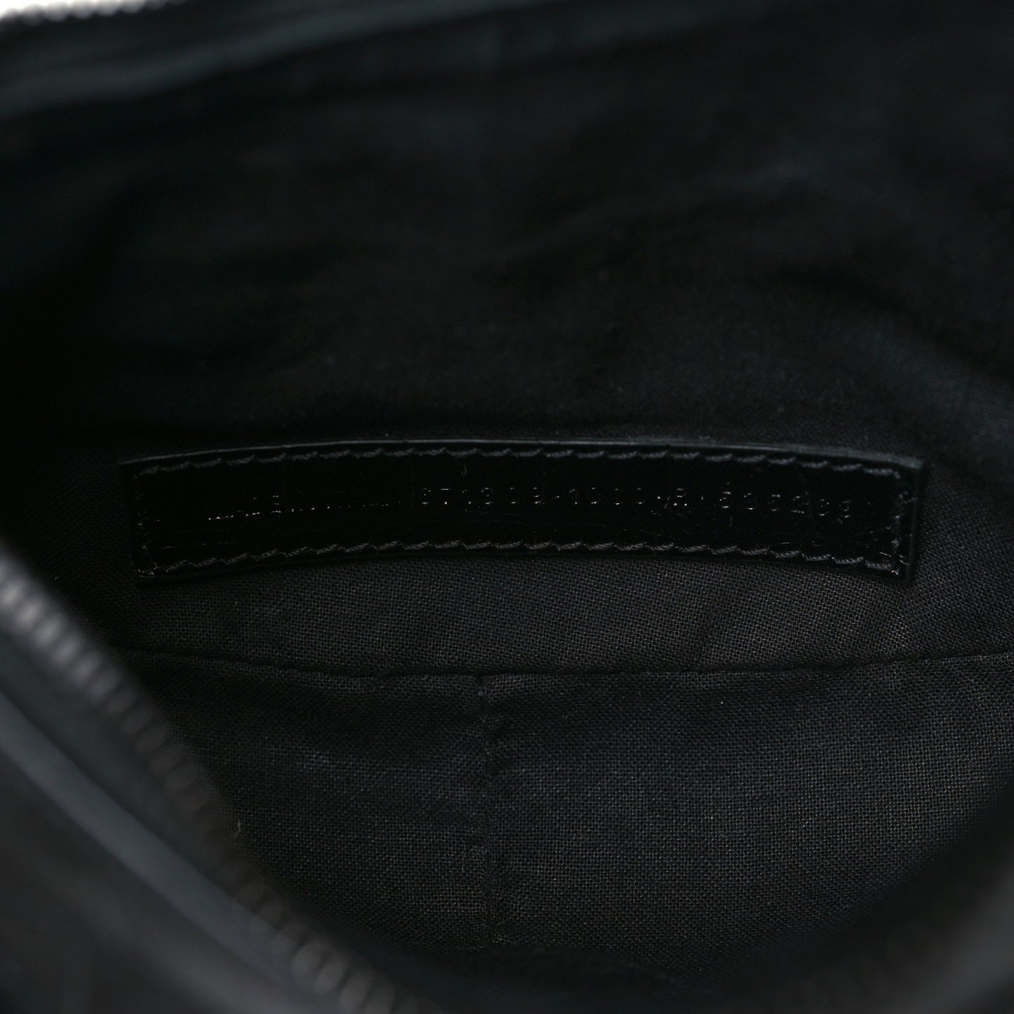 Extra Supple Calfskin Crocodile Embossed Monochrome Le Cagole Shoulder Bag XS Black
