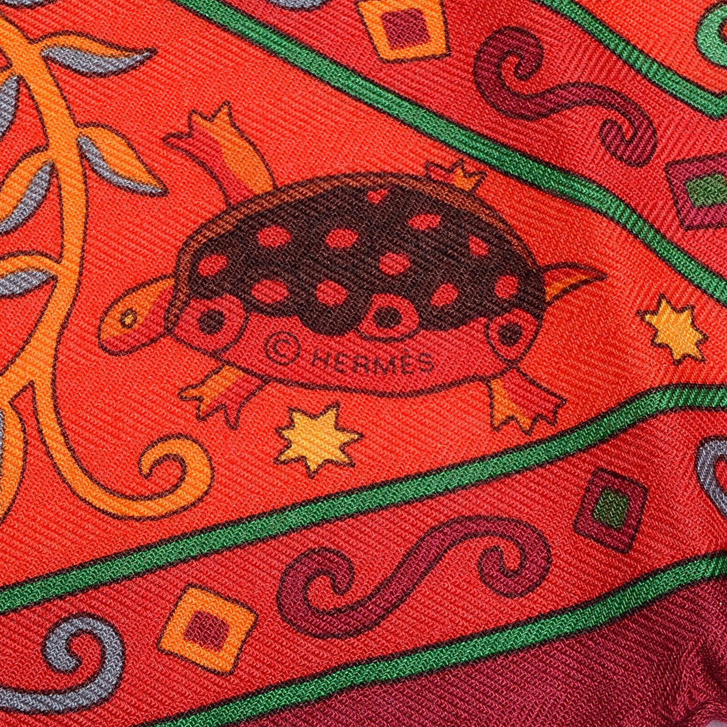 Cashmere Silk Peuple Du Vent Shawl 140 Rouge Vert Bordeaux