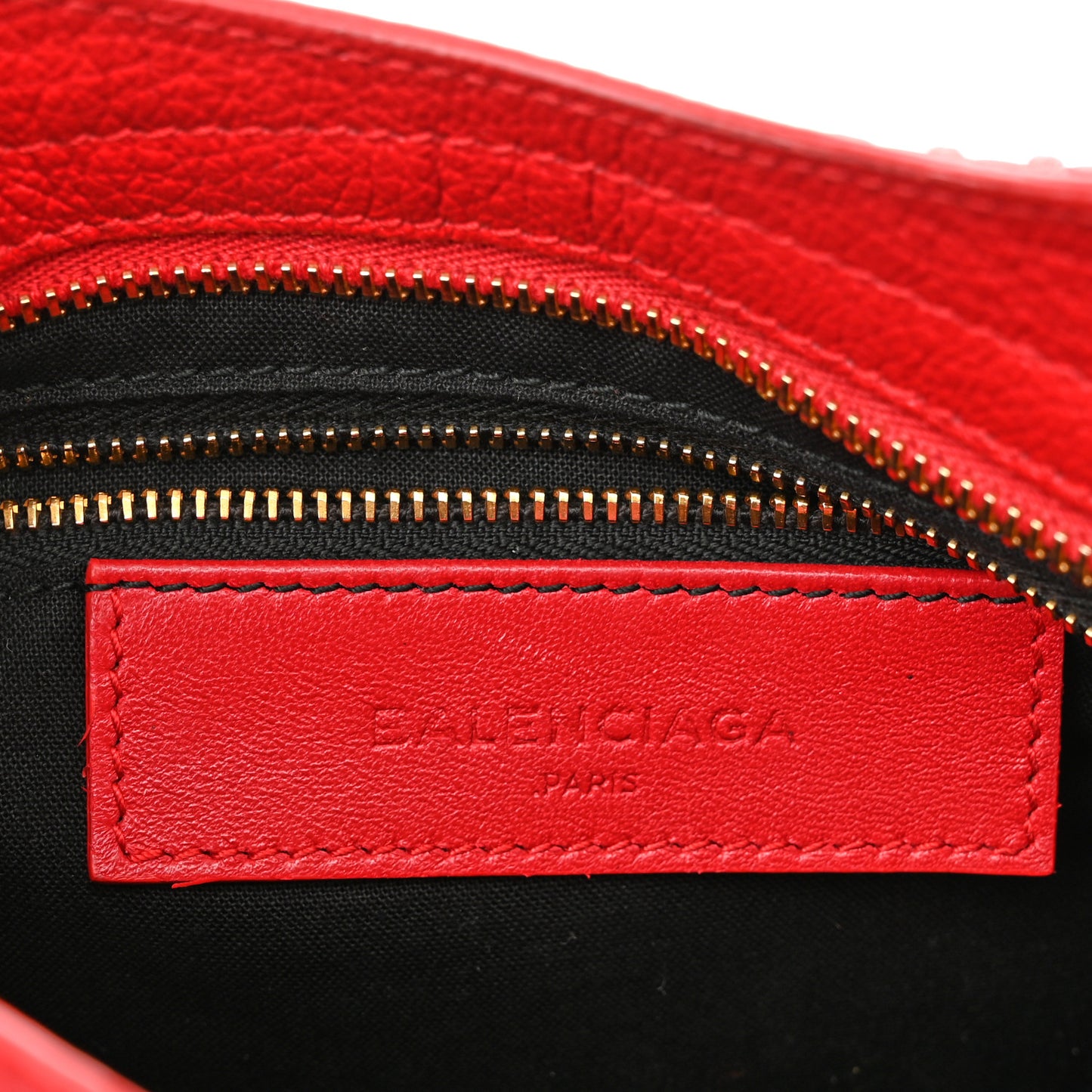 Chevre Gold Metallic Edge Hardware Mini City Rouge Grenade