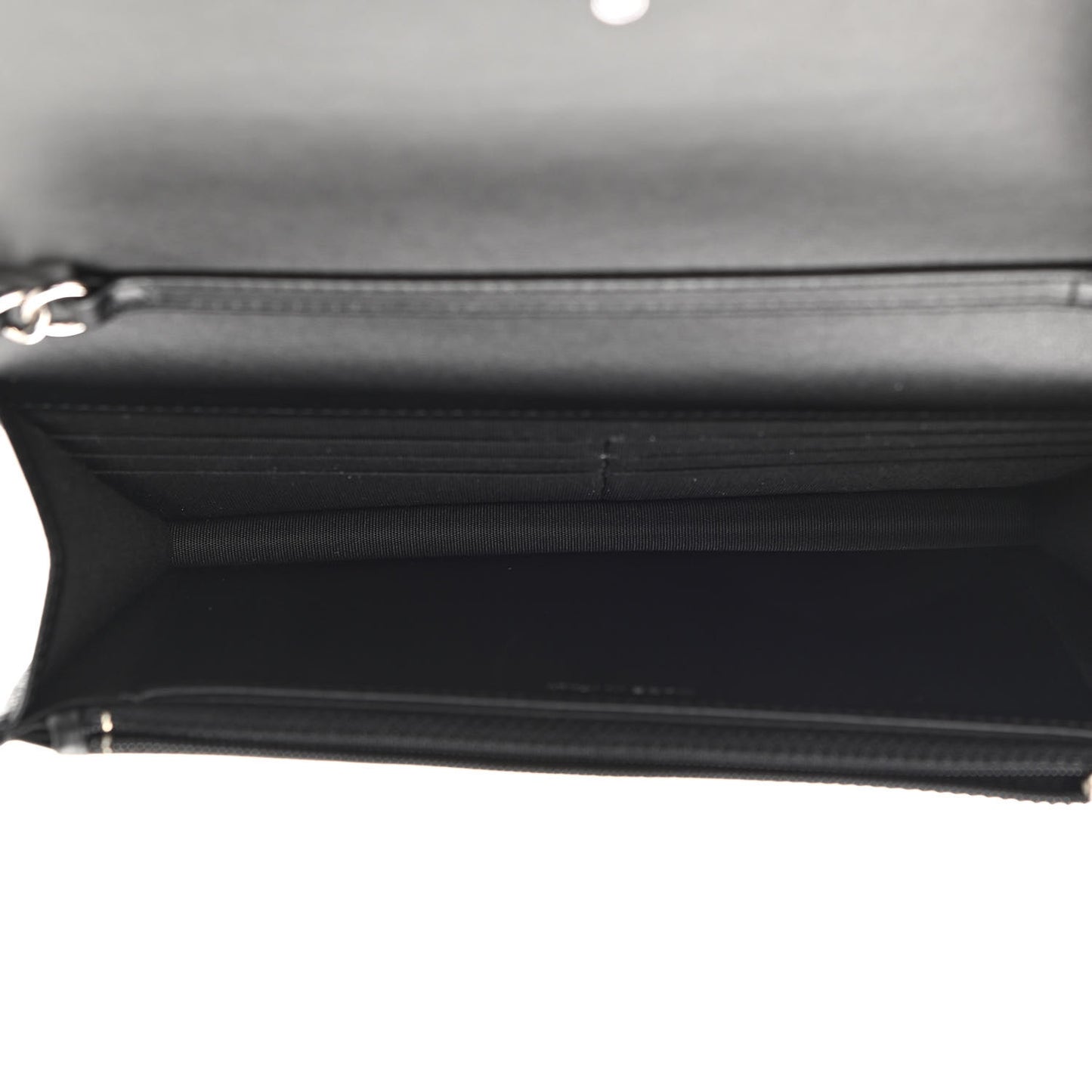 Caviar Camellia Embossed Wallet On Chain WOC Black
