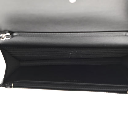 Chanel Caviar Camellia Embossed Wallet On Chain WOC Black 5 of 12