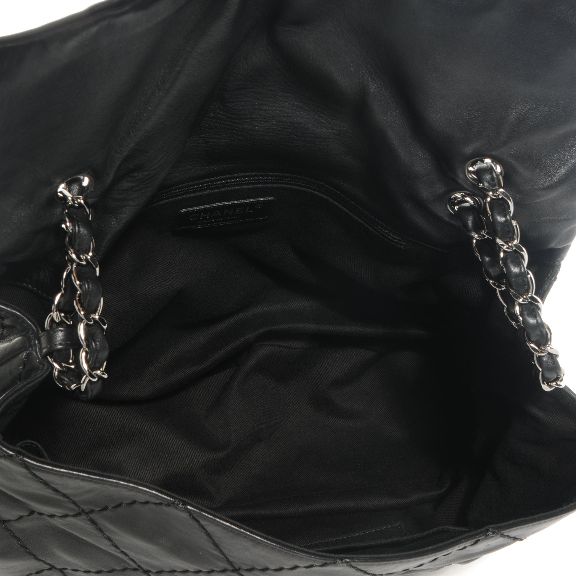 Chanel Calfskin Large Expandable Flap Bag Black 4 of 6