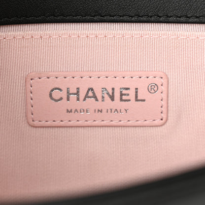 Chanel Calfskin Pearl Chevron Small Boy Flap Black 6 of 11