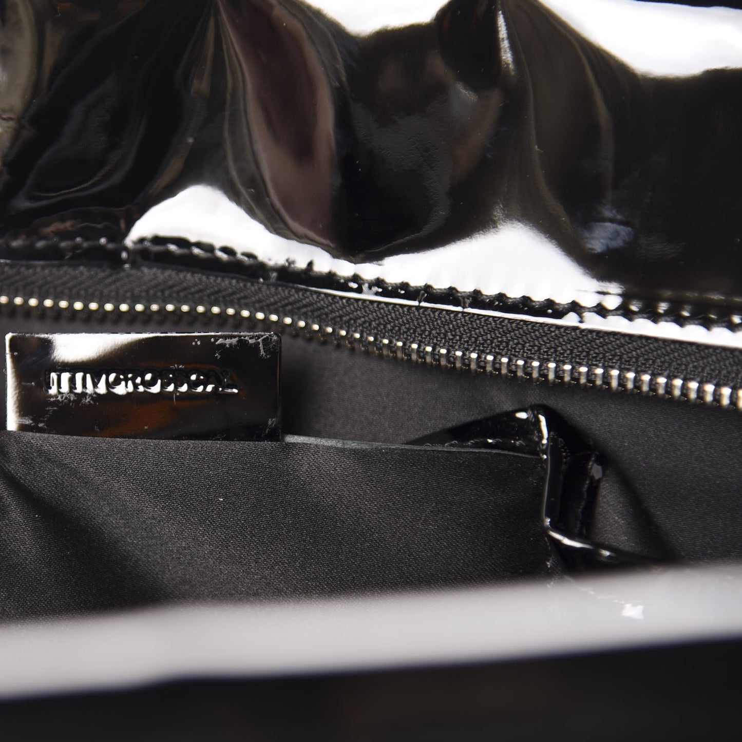 Patent Quilted Large Manor Tote Black