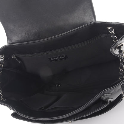 Chanel Calfskin Quilted Large Flap Shopping Tote Black 6 of 13