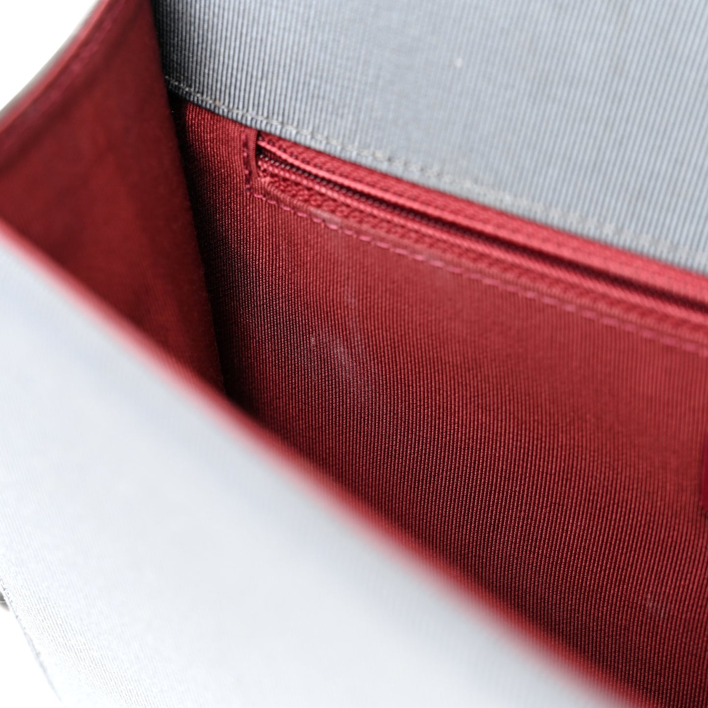 Metallic Calfskin Quilted Ballerine Flap Silver