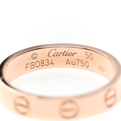 Cartier 18K Pink Gold 3.5mm LOVE Wedding Band Ring 50 5.25 4 of 4