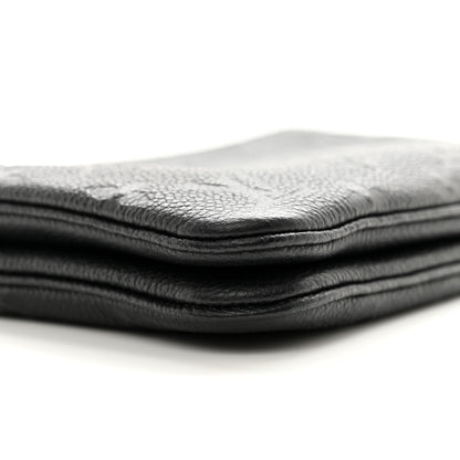 Louis Vuitton LOUIS VUITTON Empreinte Double Zip Pochette Black 9 of 10