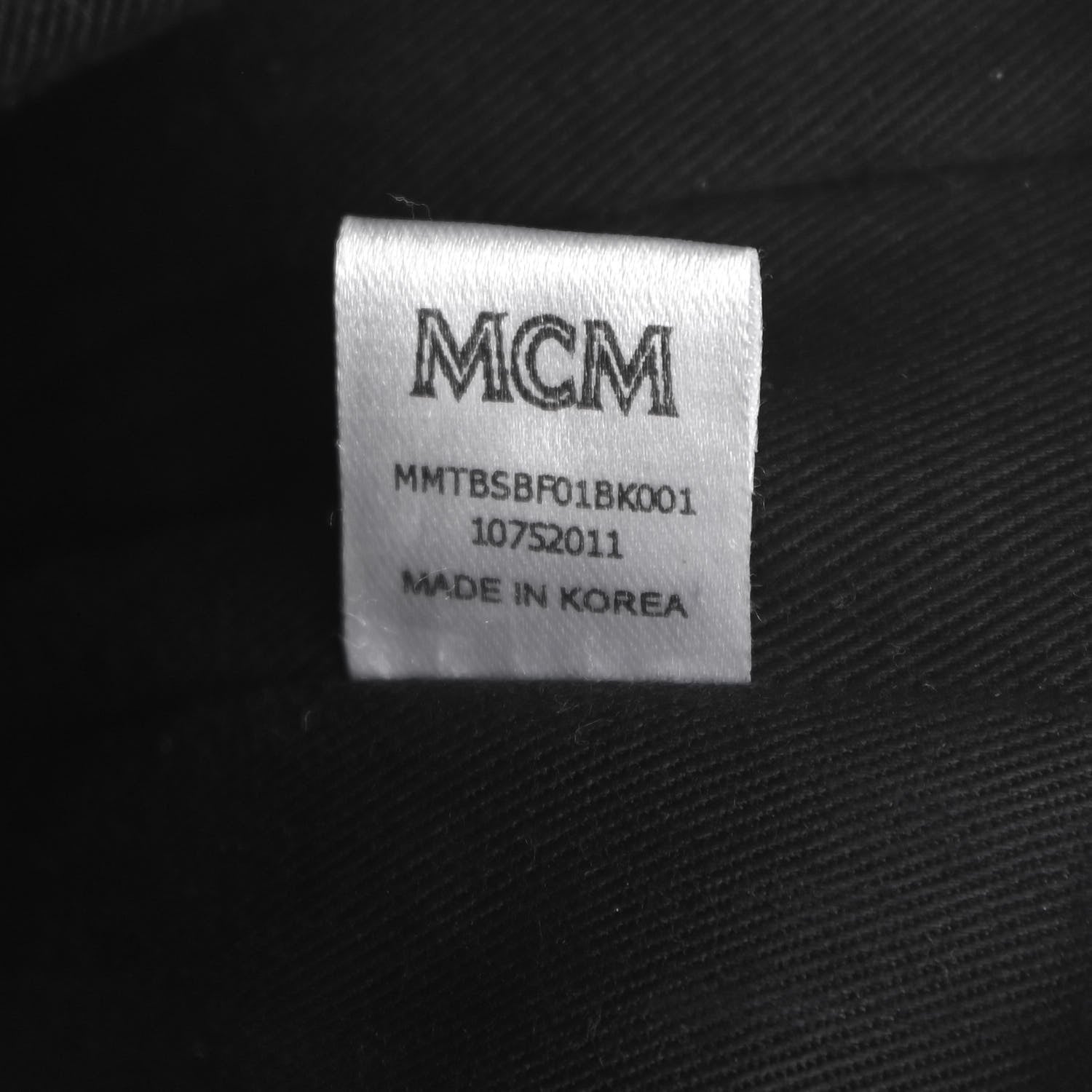 MCM Visetos Medium Soft Tote Black 11 of 12