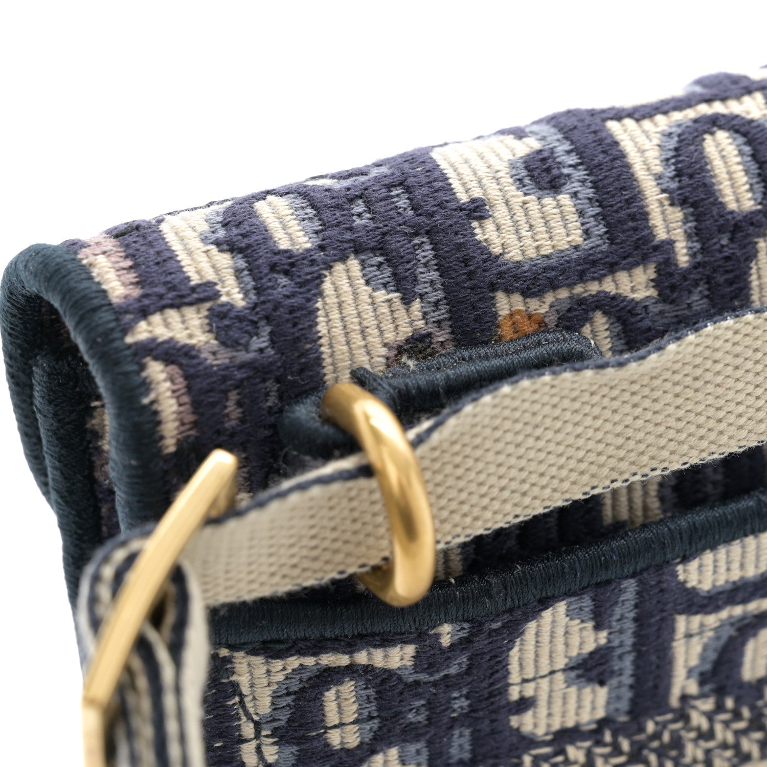 Christian Dior Oblique Slim Saddle Pouch Blue 11 of 13