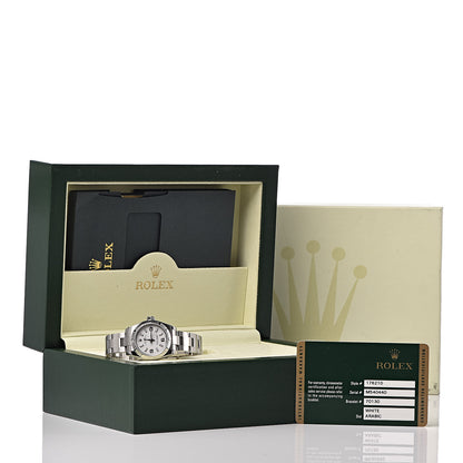 Rolex Stainless Steel 26mm Oyster Perpetual Watch White 176210 7 of 7
