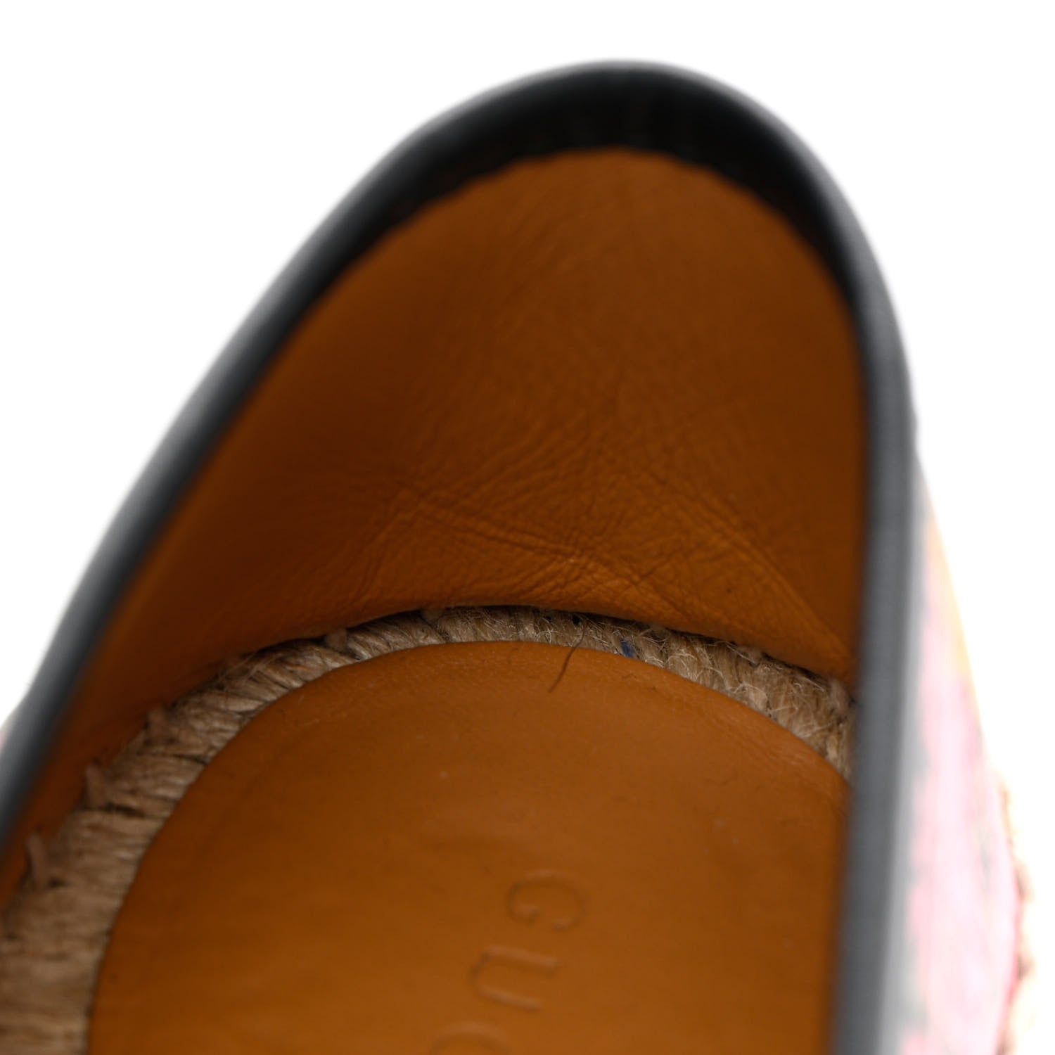 Gucci GG Supreme Monogram Bengal Espadrilles 36.5 Beige Crop Pink 10 of 17