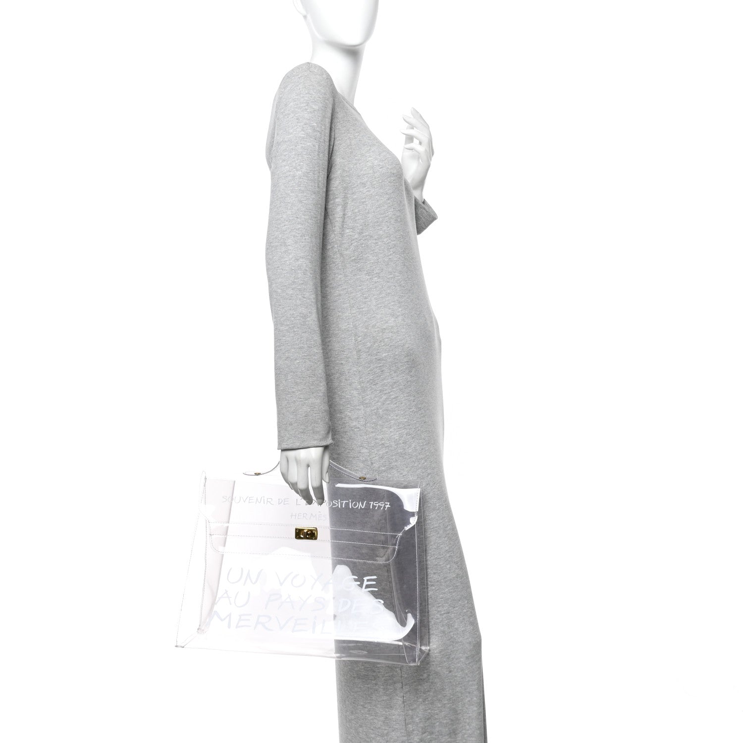 Hermes Vinyl Souvenir De L'Exposition Kelly Transparent 2 of 13