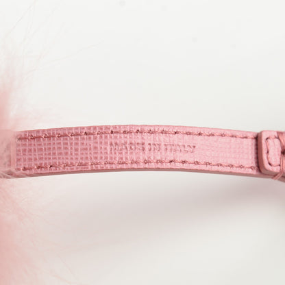 Fendi Fox Fur Pom Pom Bag Charm Pink 5 of 6