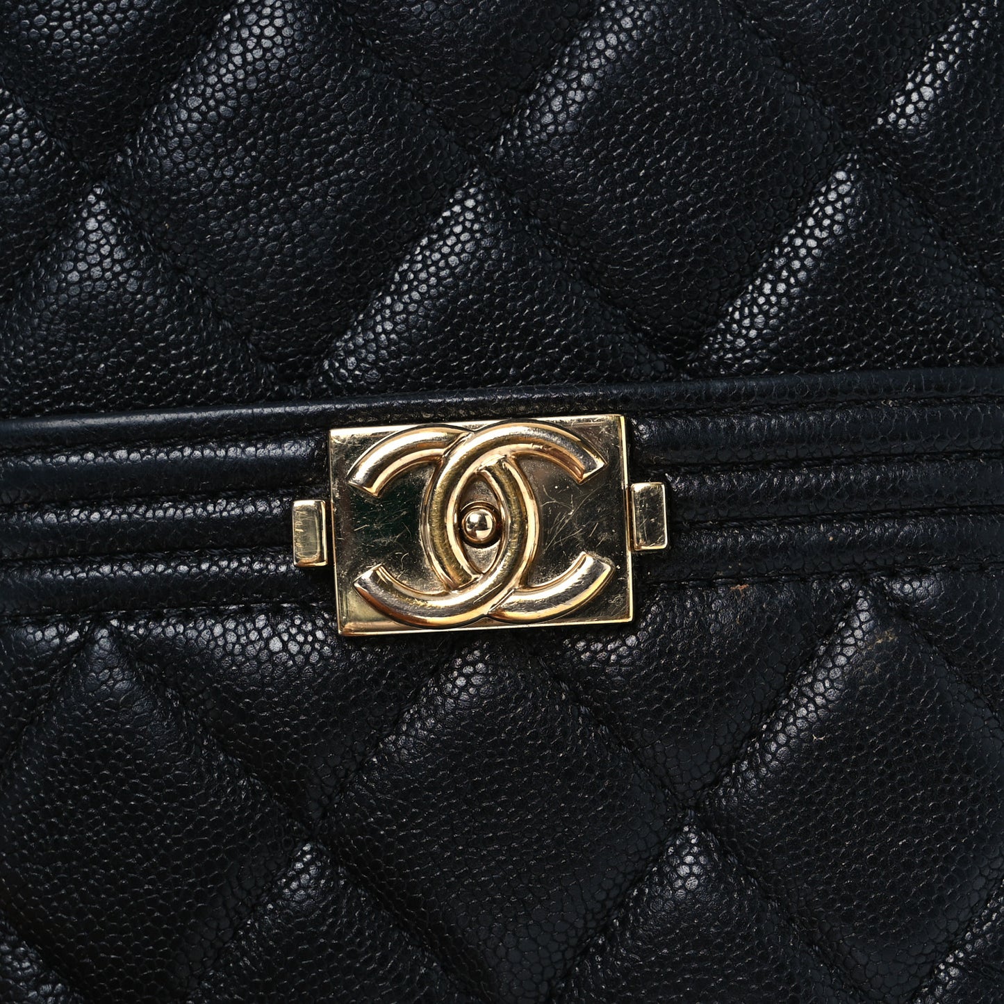 Caviar Quilted Boy iPhone Pouch Black