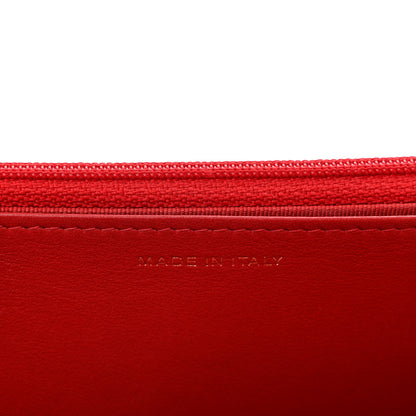 Chanel Caviar Quilted Wallet on Chain WOC Dark Red 7 of 12