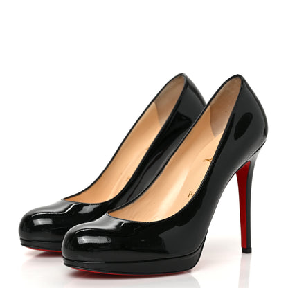 Christian Louboutin Patent New Simple 120 Pumps 37 Black 3 of 7