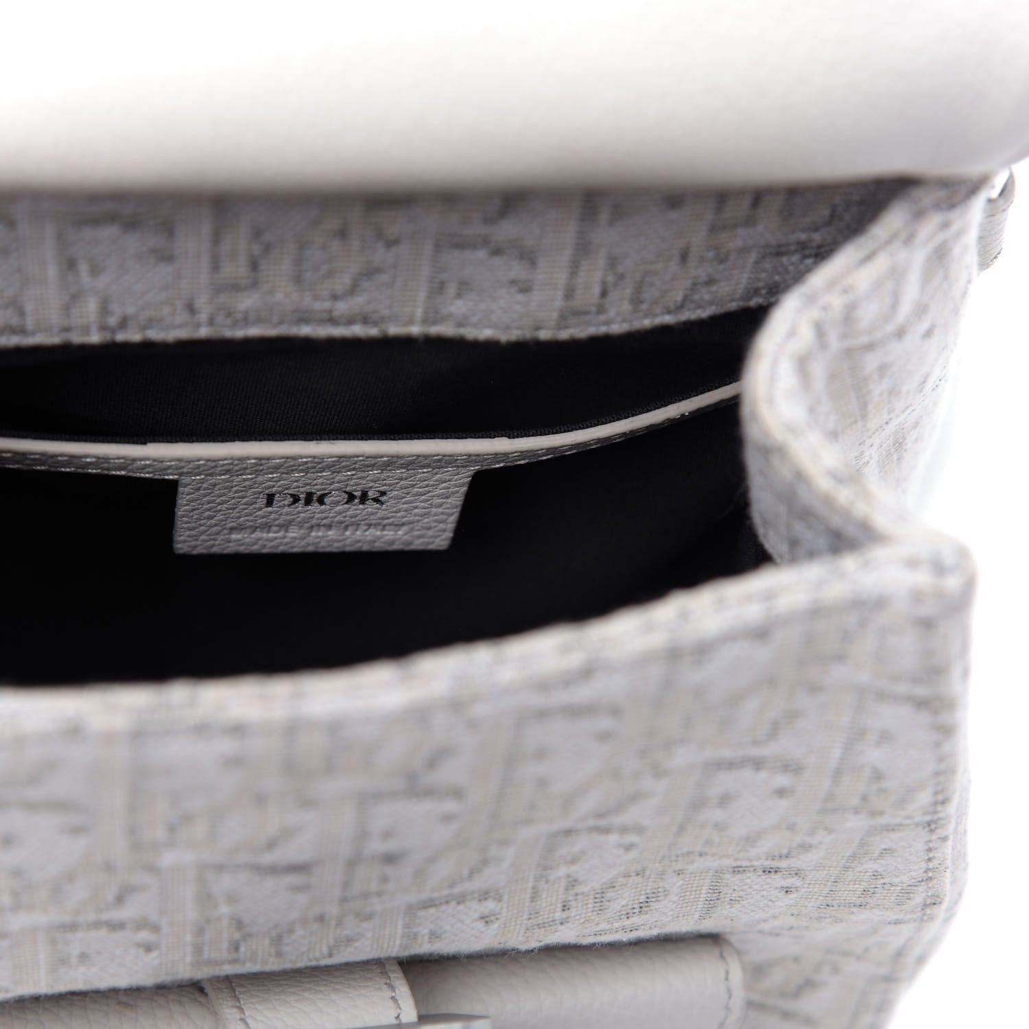 Christian Dior HOMME Oblique Jacquard Calfskin Mini Saddle Backpack Beige 7 of 12