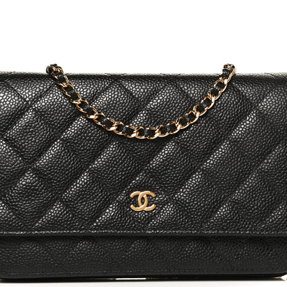 Chanel Caviar Quilted Wallet On Chain WOC Black 7 of 10