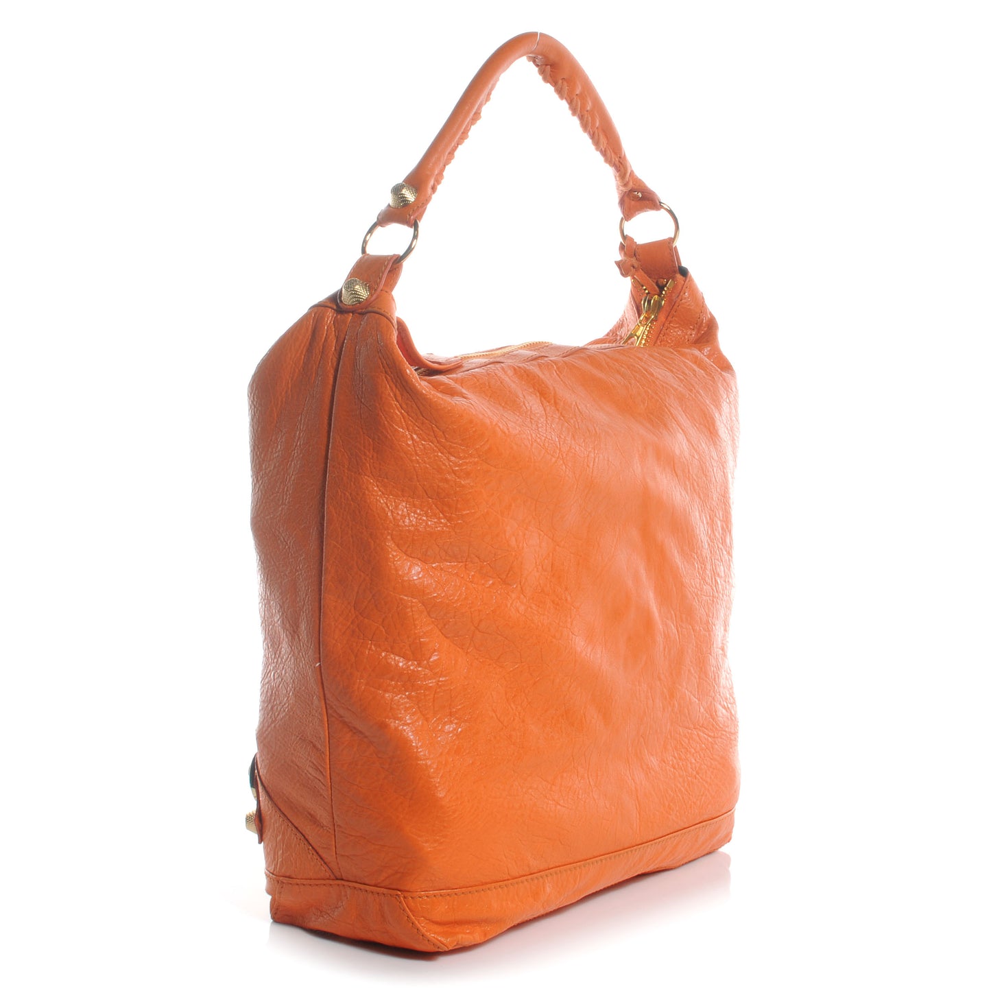 Agneau Giant 12 Gold Hardware Day Hobo Tangerine