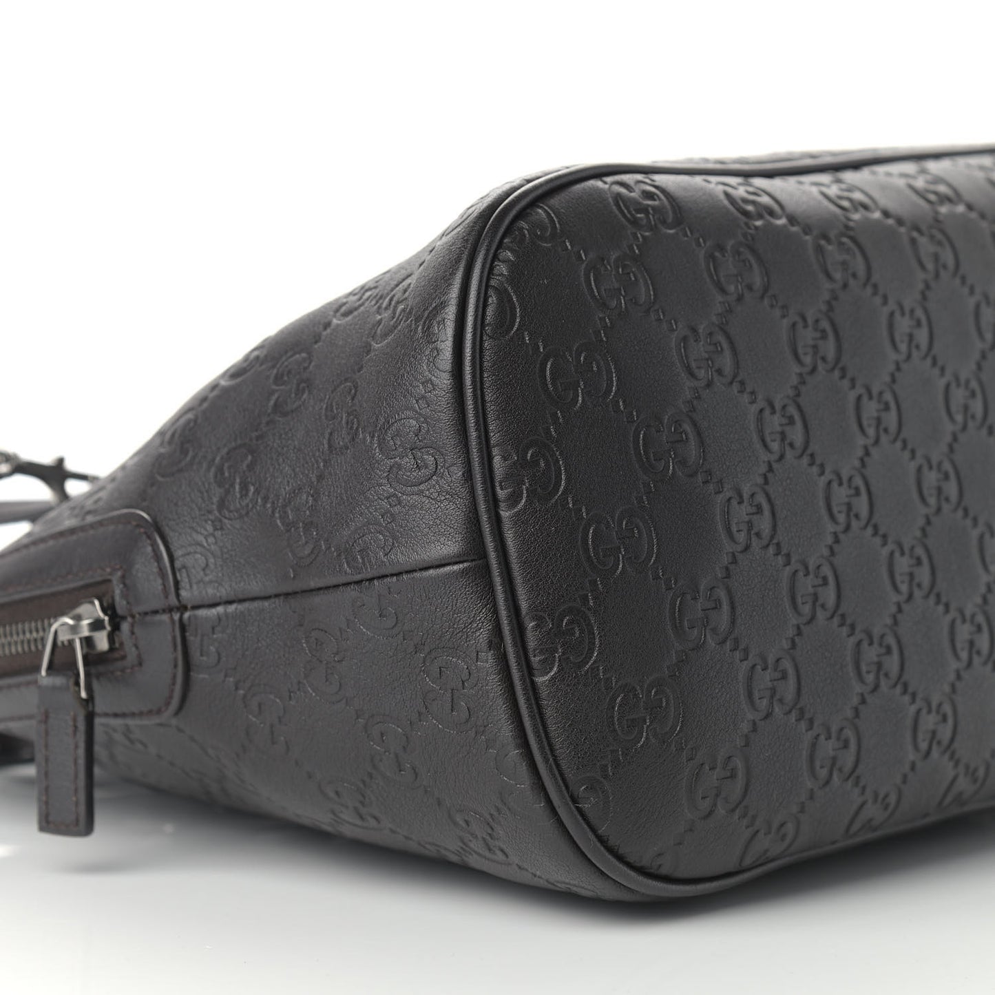 Guccissima Medium Dome Bag Dark Brown