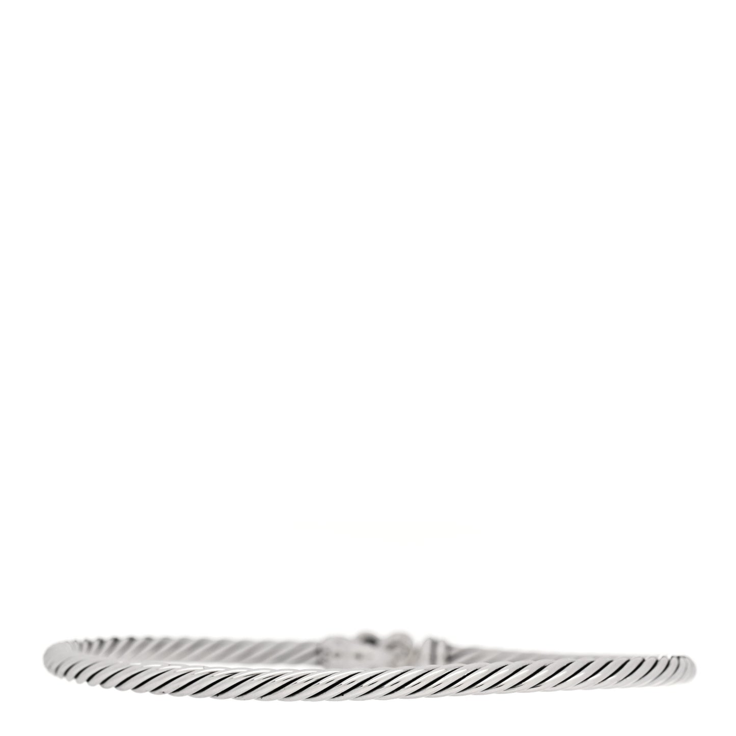 Sterling Silver Diamond Cable Collectibles Heart Bracelet