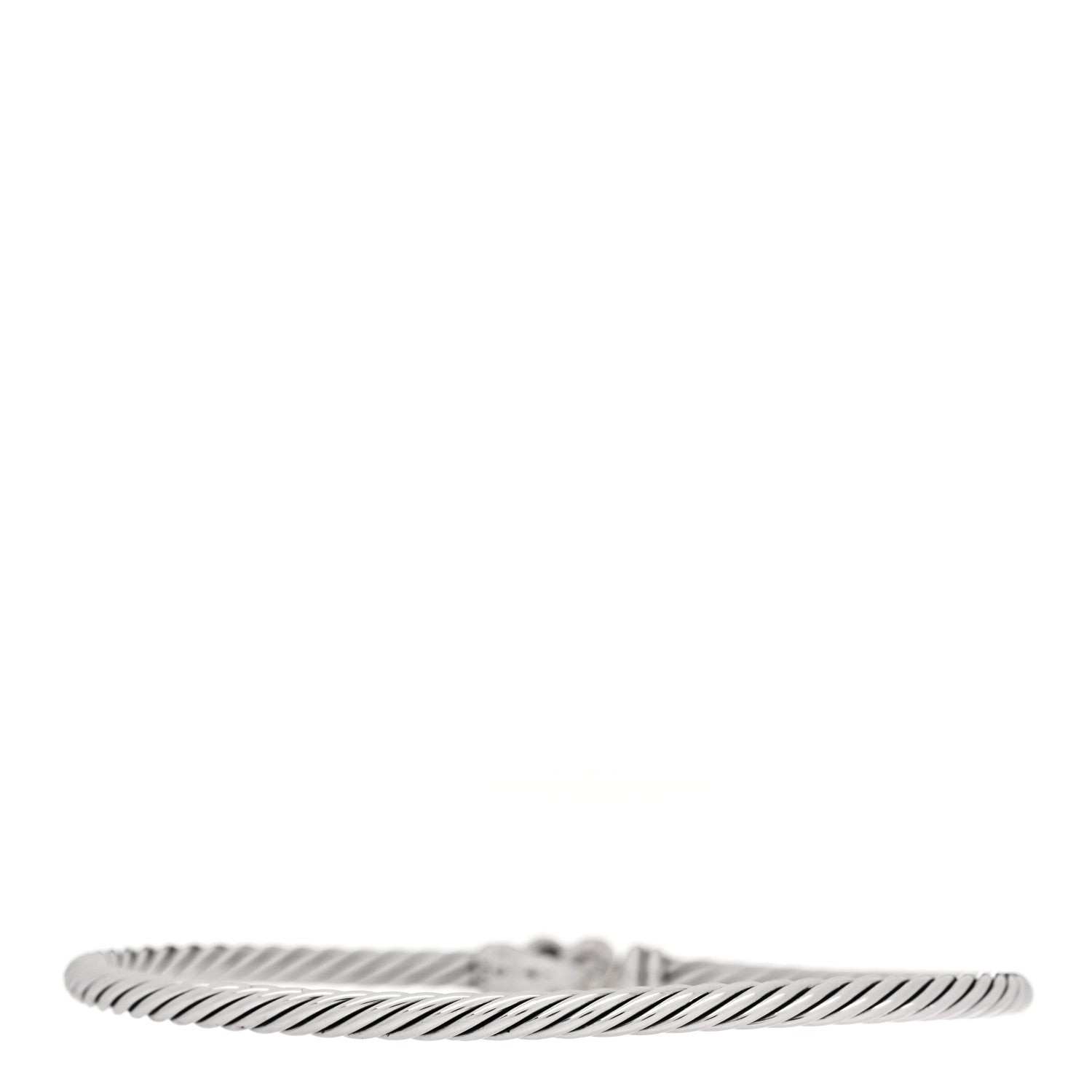 David Yurman Sterling Silver Diamond Cable Collectibles Heart Bracelet 2 of 3