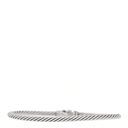 David Yurman Sterling Silver Diamond Cable Collectibles Heart Bracelet 2 of 3