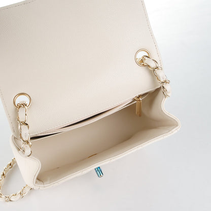 Chanel Caviar Quilted Mini Square Flap White 5 of 8