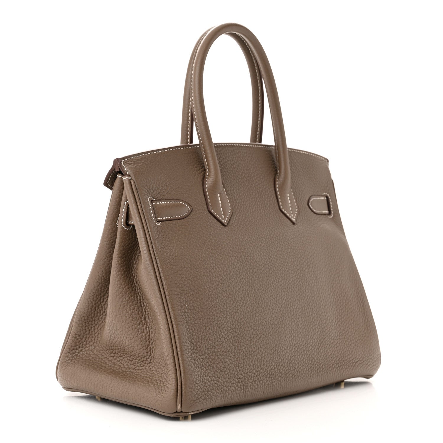 Hermes Taurillon Clemence Birkin 30 Etoupe 3 of 13