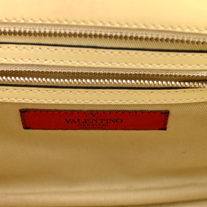 Valentino Garavani Patent Small Rockstud Double Handle Tote Ivory 6 of 9