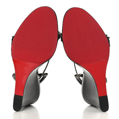 Christian Louboutin Patent Calfskin So Me Spike 85 Wedge Sandals 38 Black 5 of 7