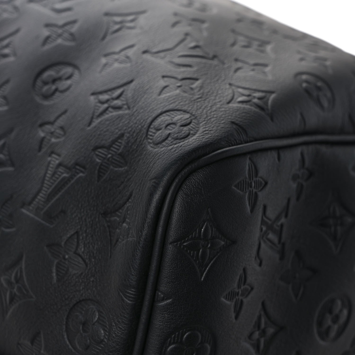 Louis Vuitton Calfskin Shadow Monogram Keepall Bandouliere 50 Black 10 of 10