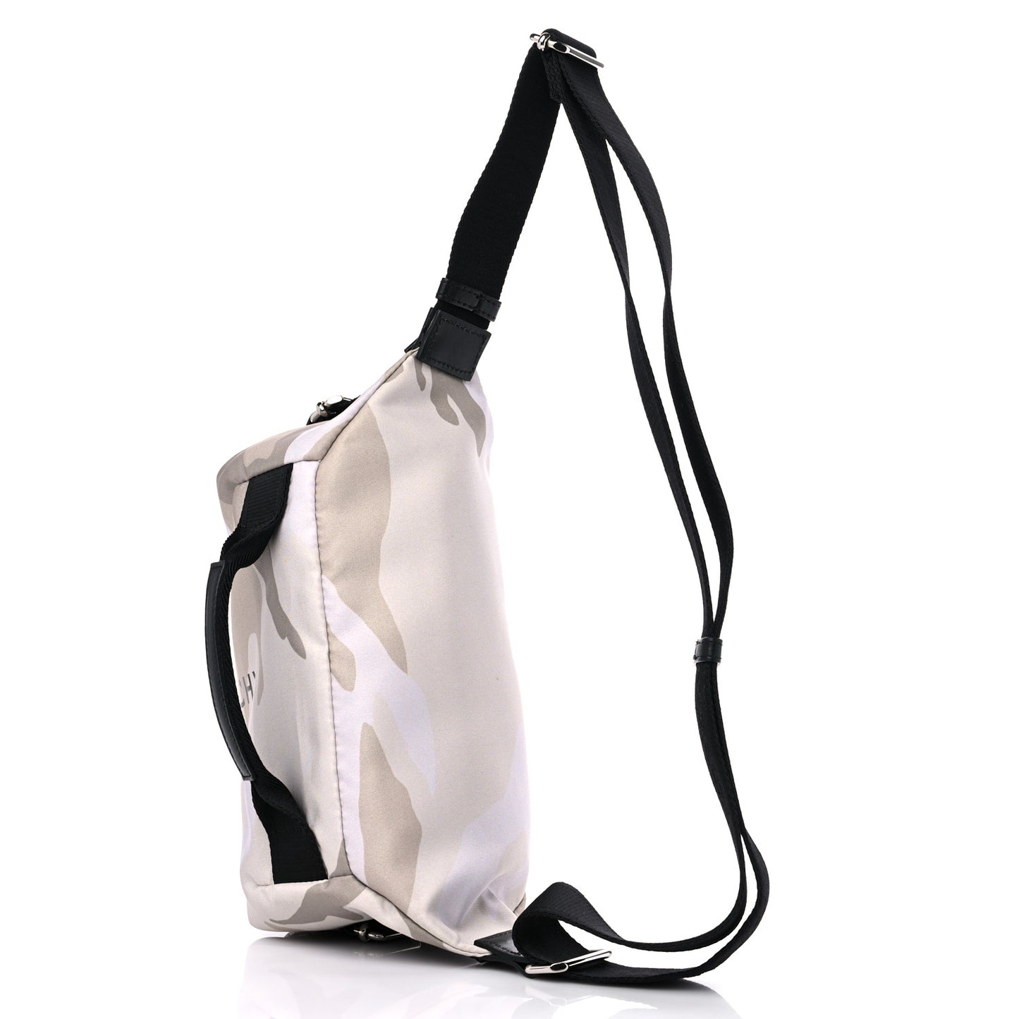 Nylon Camouflage G-Zip Bum Bag Beige Brown