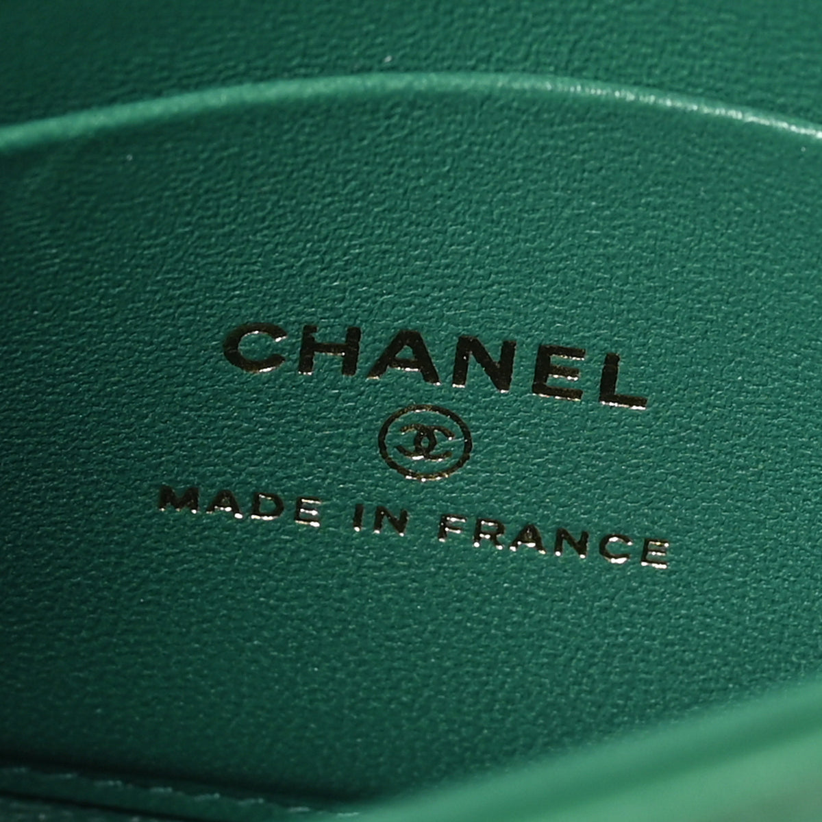 Chanel Lambskin Quilted Top Handle Flap Clutch With Chain Green 6 of 10