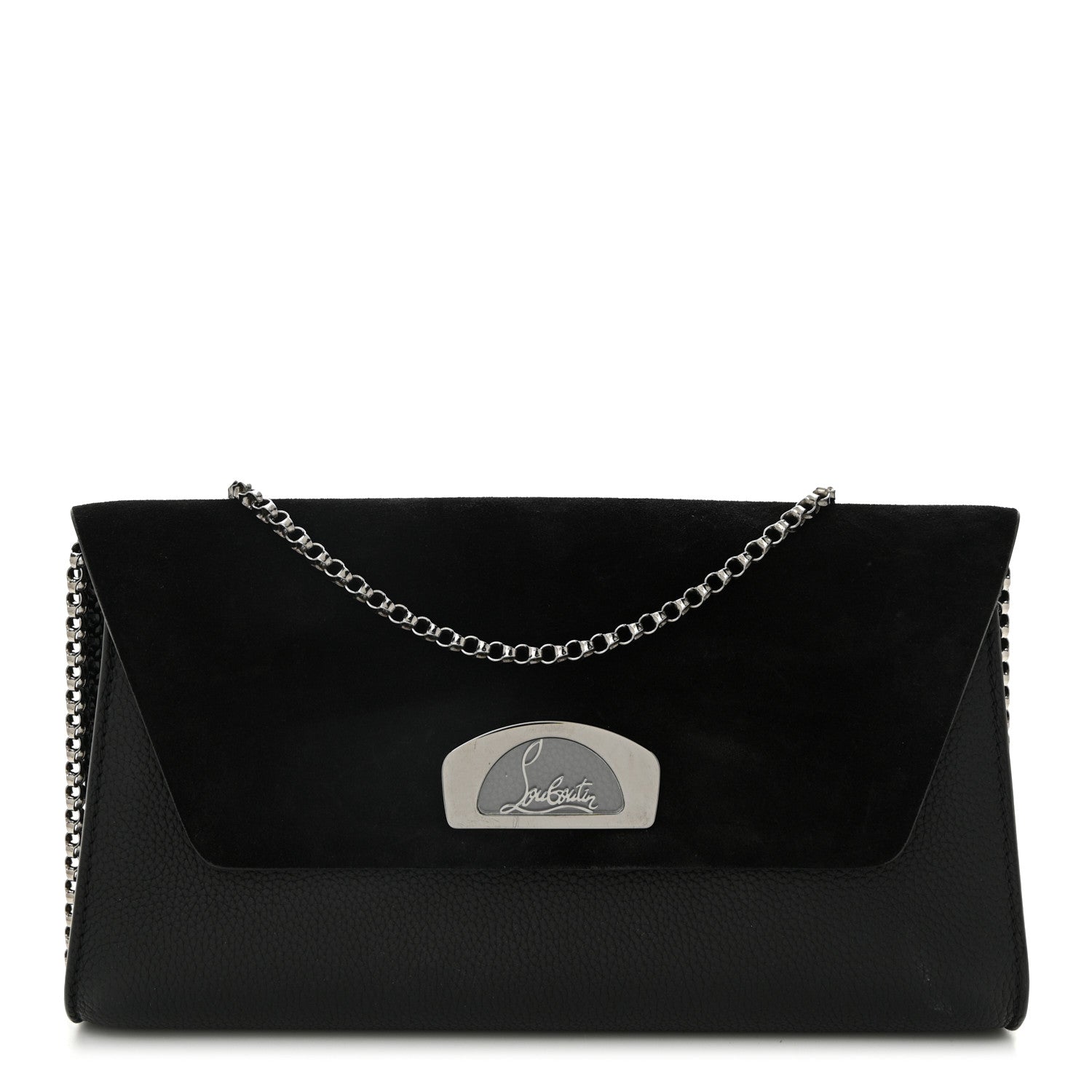 Christian Louboutin Veau Velours Calfskin Vero Dodat Clutch Black 1 of 9